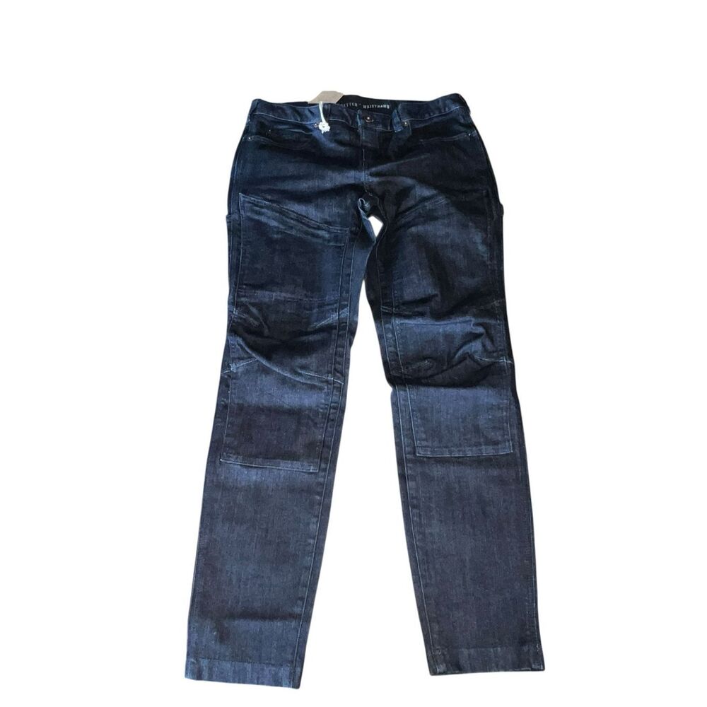 Duluth Trading woman’s 12 Curvesetter Waistband Jeans Carpenter double chapped